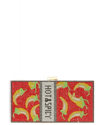 Hot and Spicy Rhinestone Clutch 6694 RED